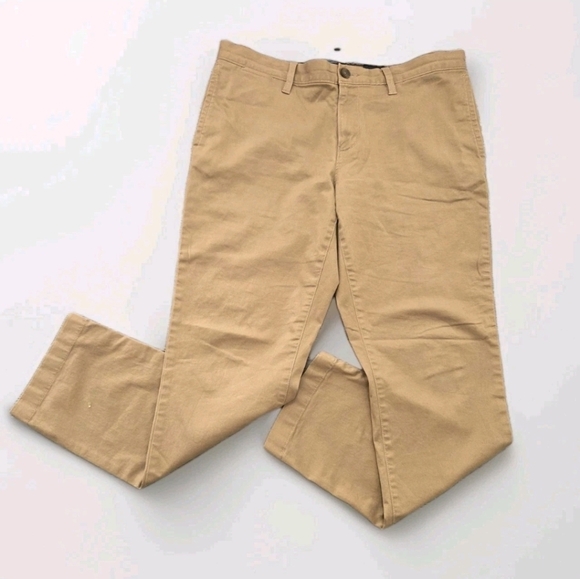 14th & Union Wallin Stretch Twill Khaki Chino Pants Tan Slim Fit Sz 34 x 30 - Picture 3 of 11